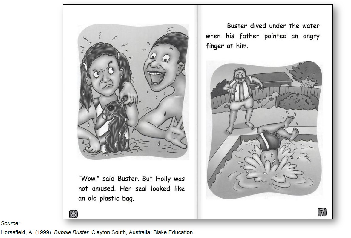 Image of two pages from a book with illustrations and text.
