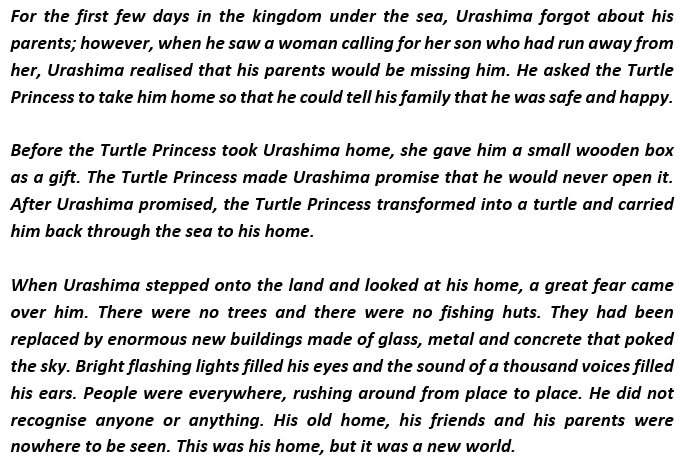 Japanese tale about Urashima Taro