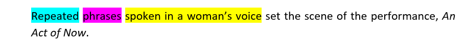 head noun is pink, the pre-modifiers in blue, and the post-modifiers (also called qualifiers) are in yellow